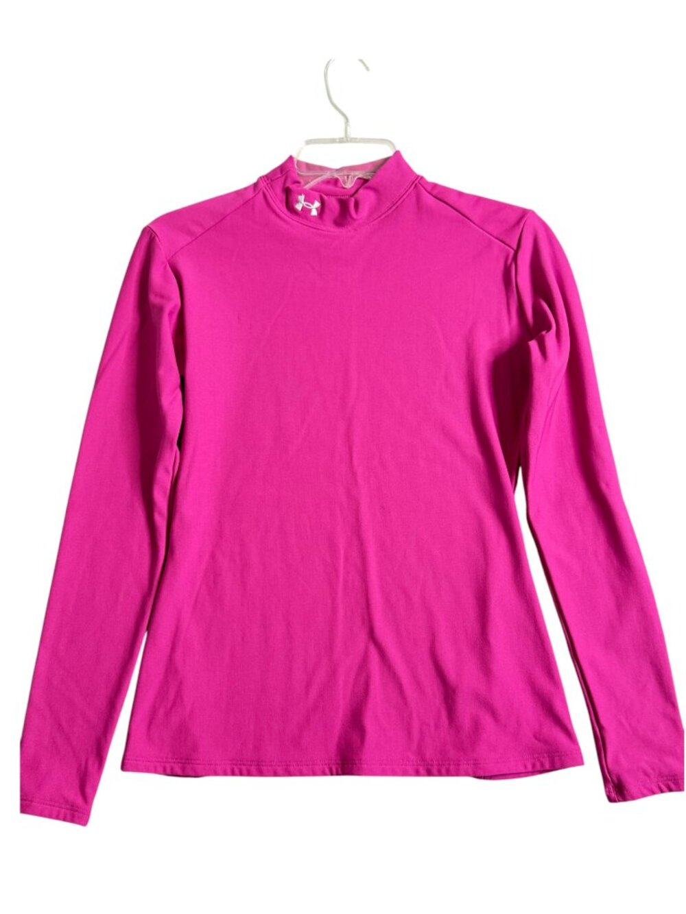 UA ColdGear Mock Neck Pink Long Sleeve